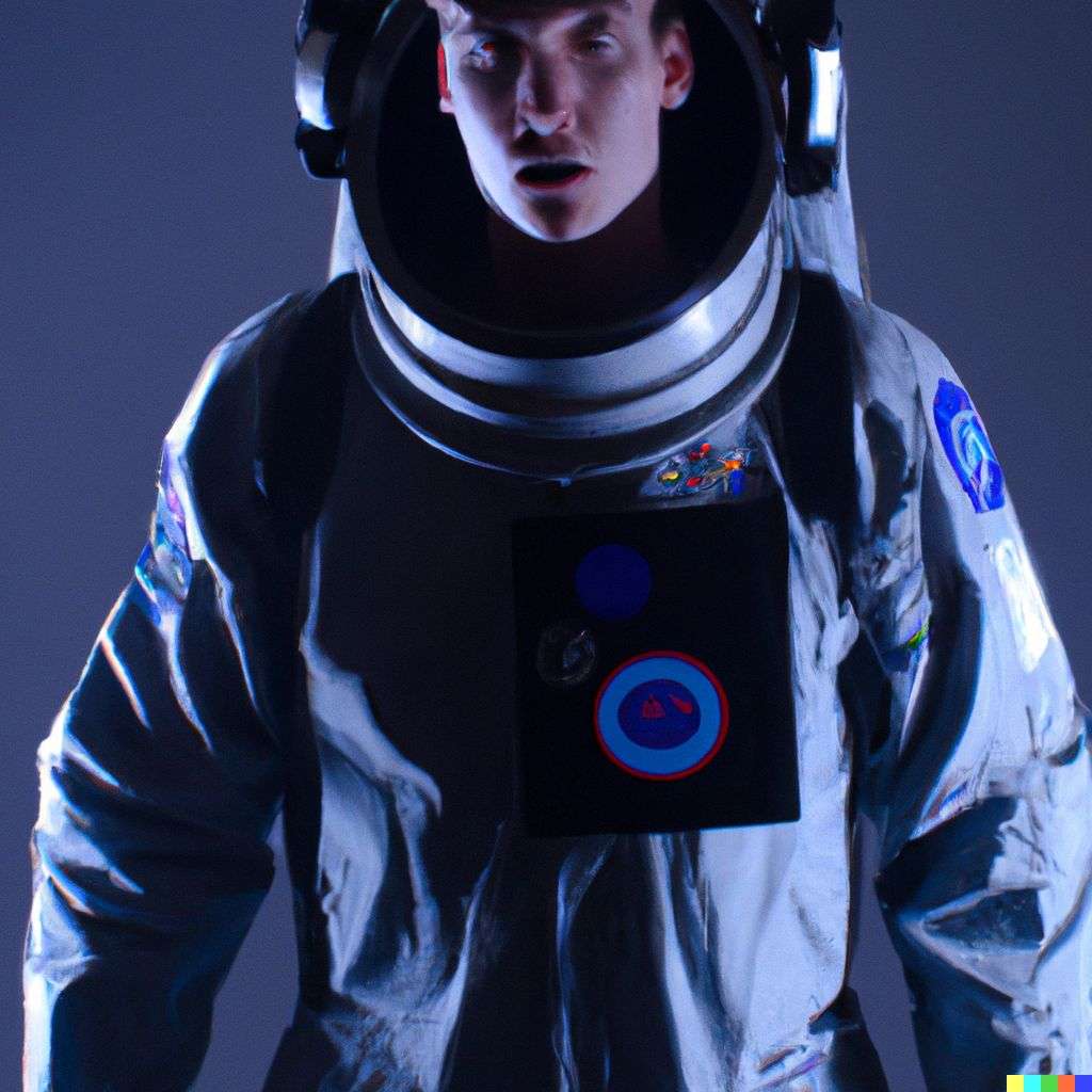 an astronaut, photograph, studio lighting